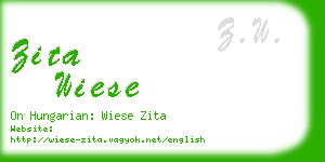 zita wiese business card